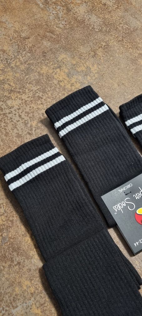 Długie Skarpetki z paskami r. 42-44. UNISEX. 3 pary.