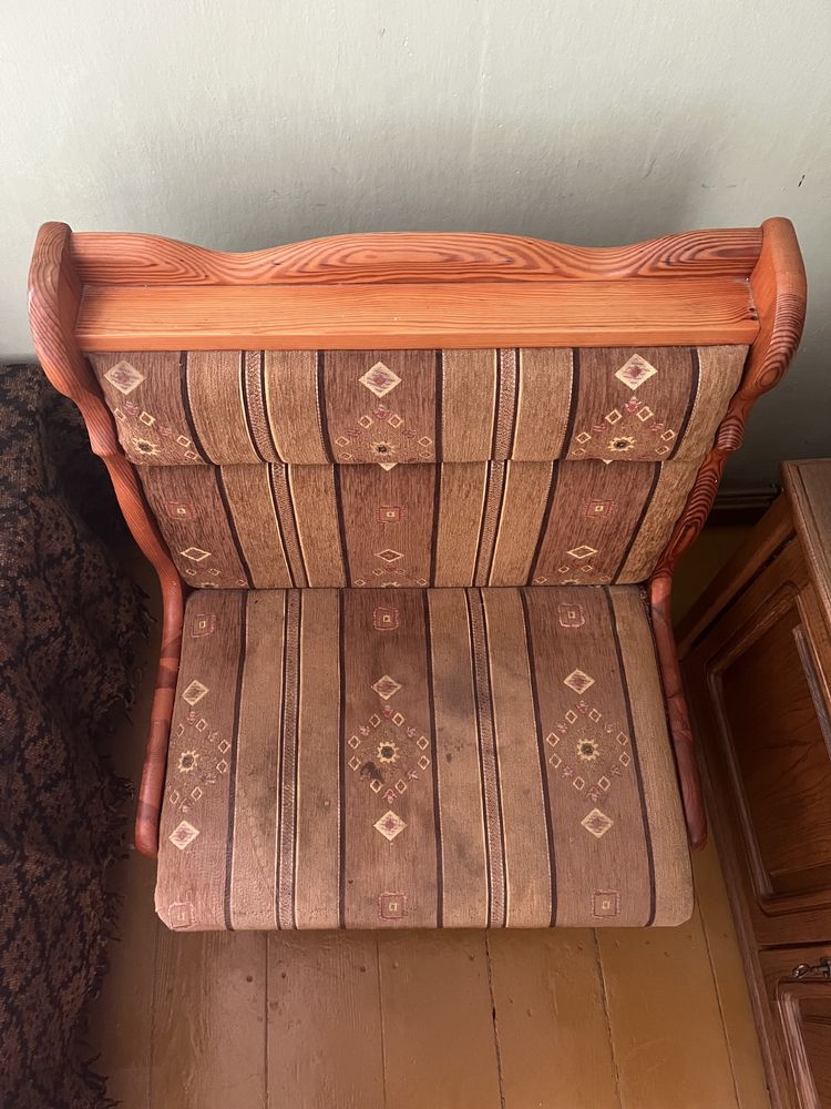 Fotel PRL / drewniany