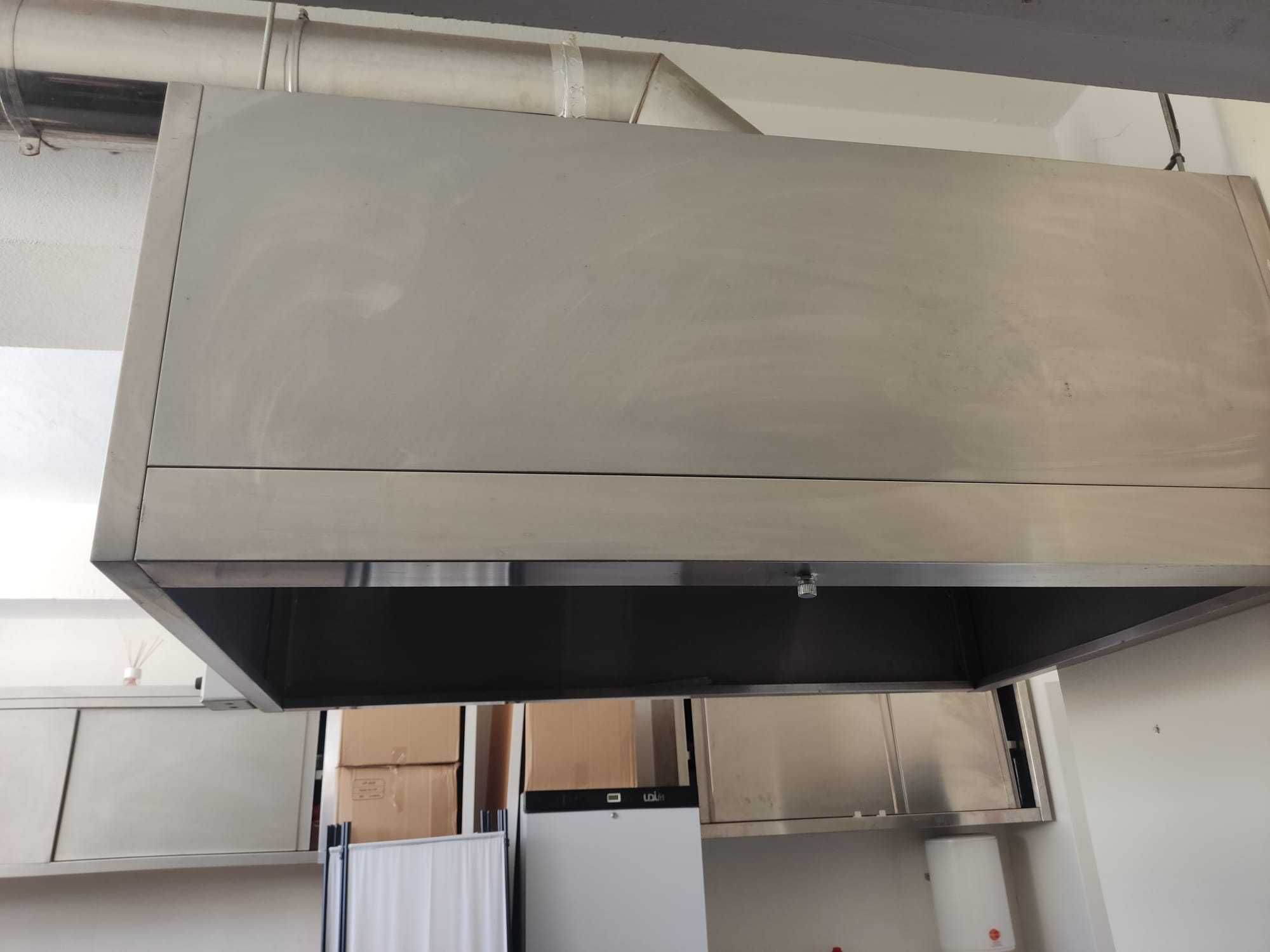 Exaustor Industrial em Inox com Motor e Tubulação