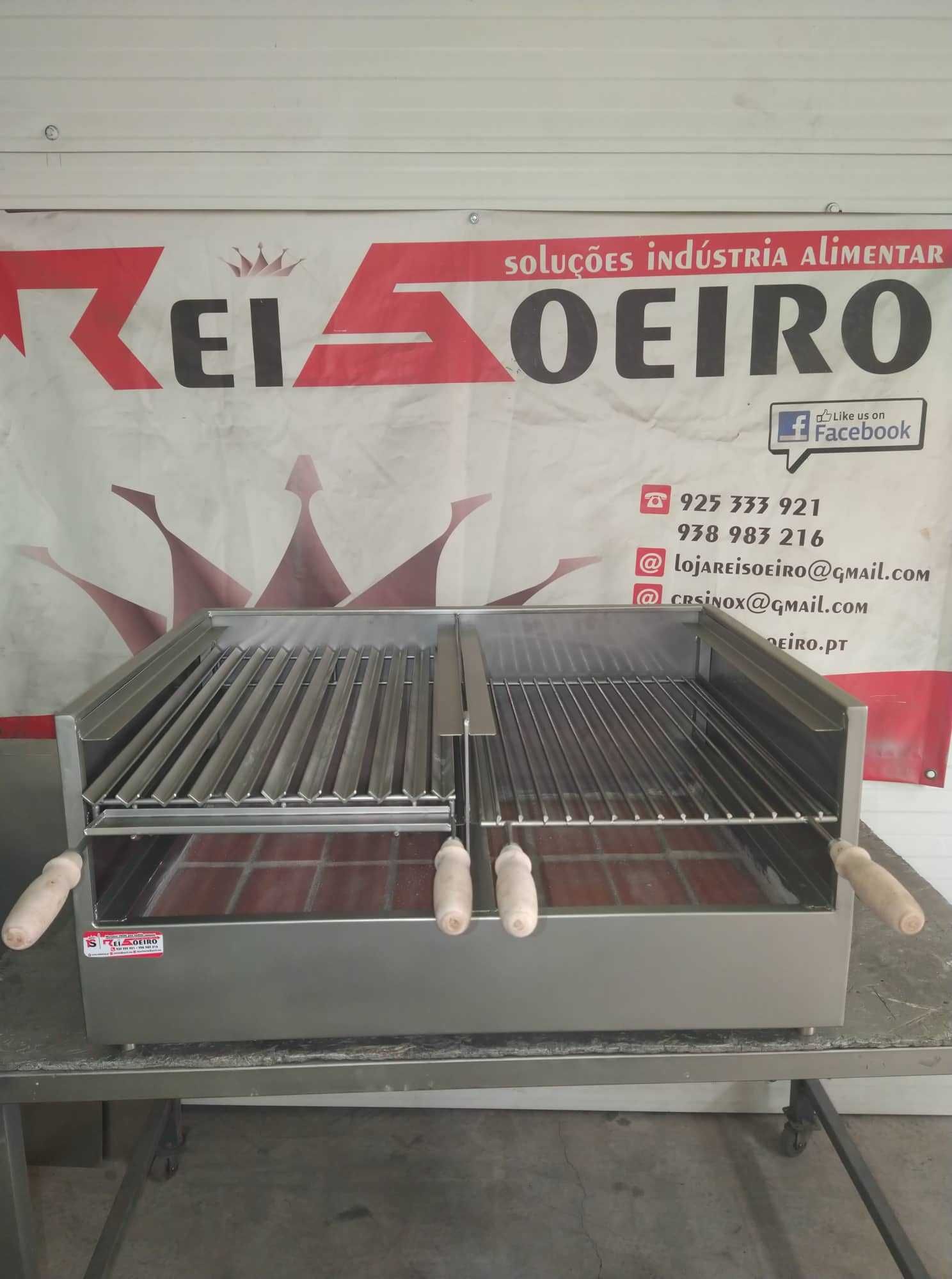 CHURRASQUEIRA INOX A CARVÃO (750X400X300MM) - Valor c/ IVA