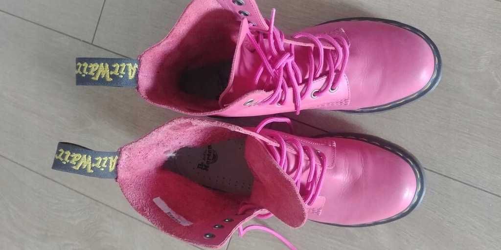 Dr. Martens Pascal 1460 różówe różowy skóra skórzane unikat glany
