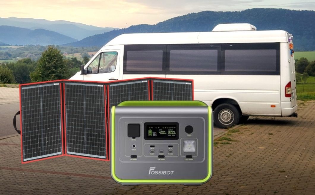 ZESTAW Panele Słoneczne 200w DOKIO + FOSSIBOT F800 stacja zasilania
