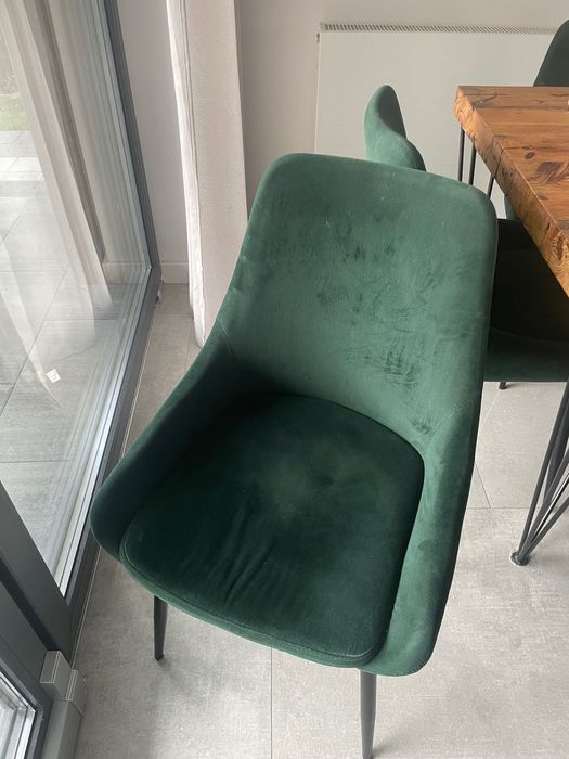 Krzesła jadalnia zieleń 6 sztuk