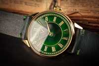 Эксклюзивная модель часов марьяж с зелёным эмалевым циферблатом
