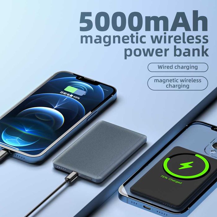 Павербанк Magsafe ultra slim 5000mah 10000mah 20W повербанк магсейф