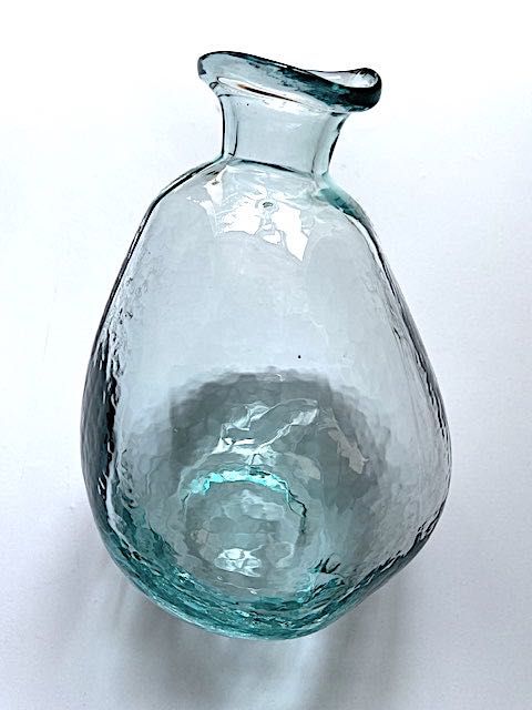 H&M Home Wazon szklany asymetryczny niebieski