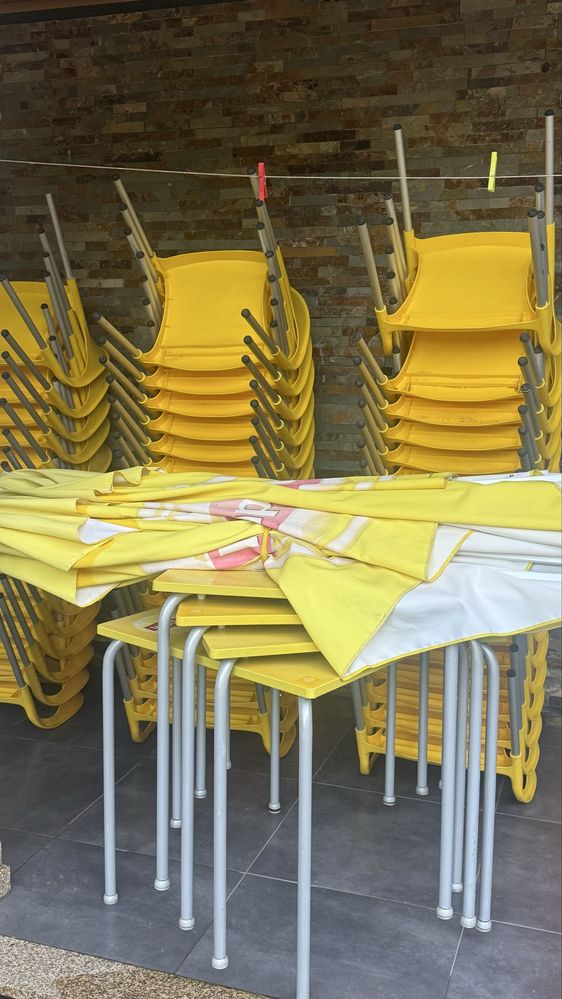 Preço por conjunto de 1 mesa, 4 cadeiras