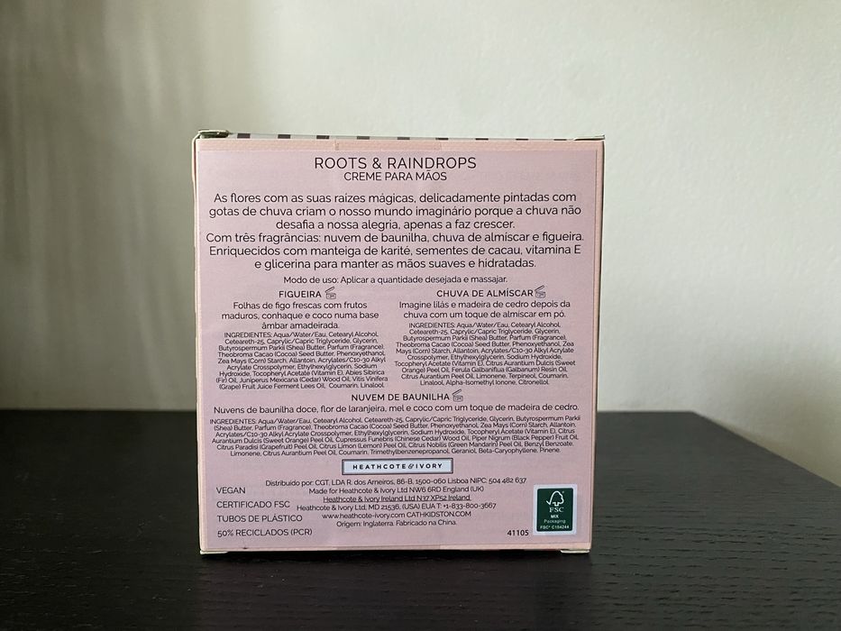 Cath Kidston roots and raindrops creme de mãos  set 3 x 30ml