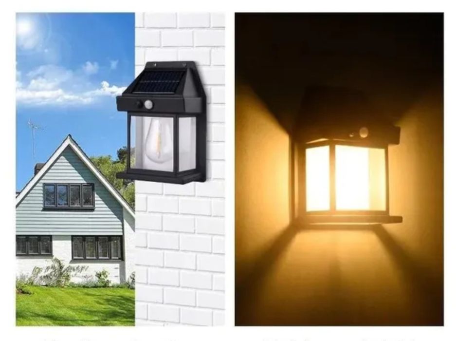 Вуличний настінний ліхтар від сонячної енергії