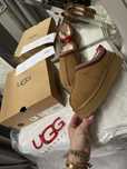 Рыжие угги на платформе ugg tazz с открытой пяткой