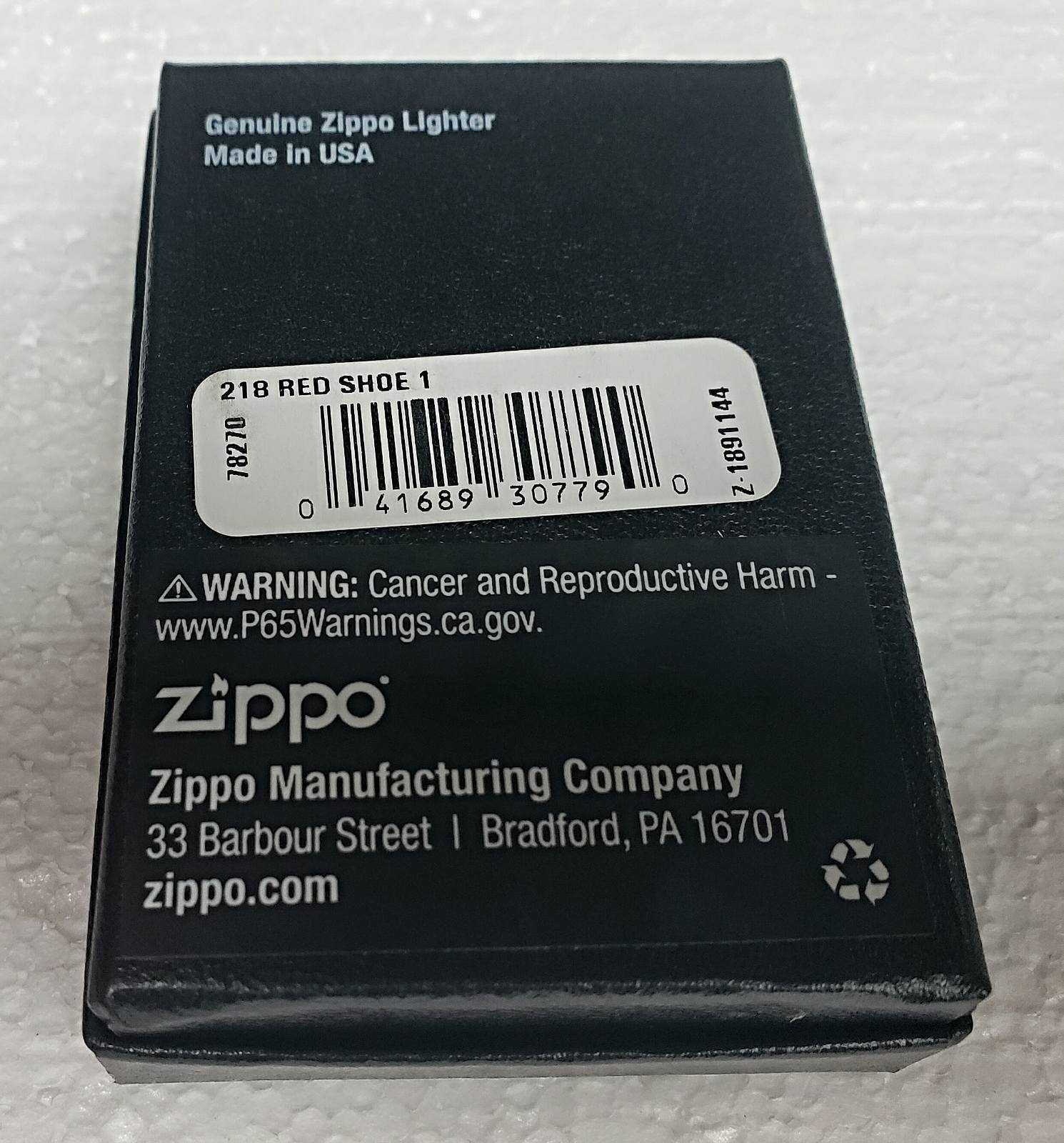 Zippo Red SHOE Girl Number One Lighter, Black Matte New in Box