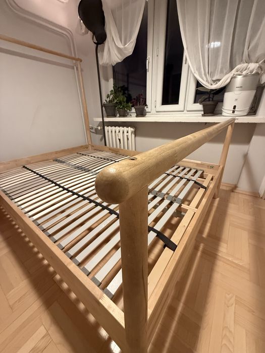Łóżko, rama Ikea GJÖRA + dno LÖNSET 140x200