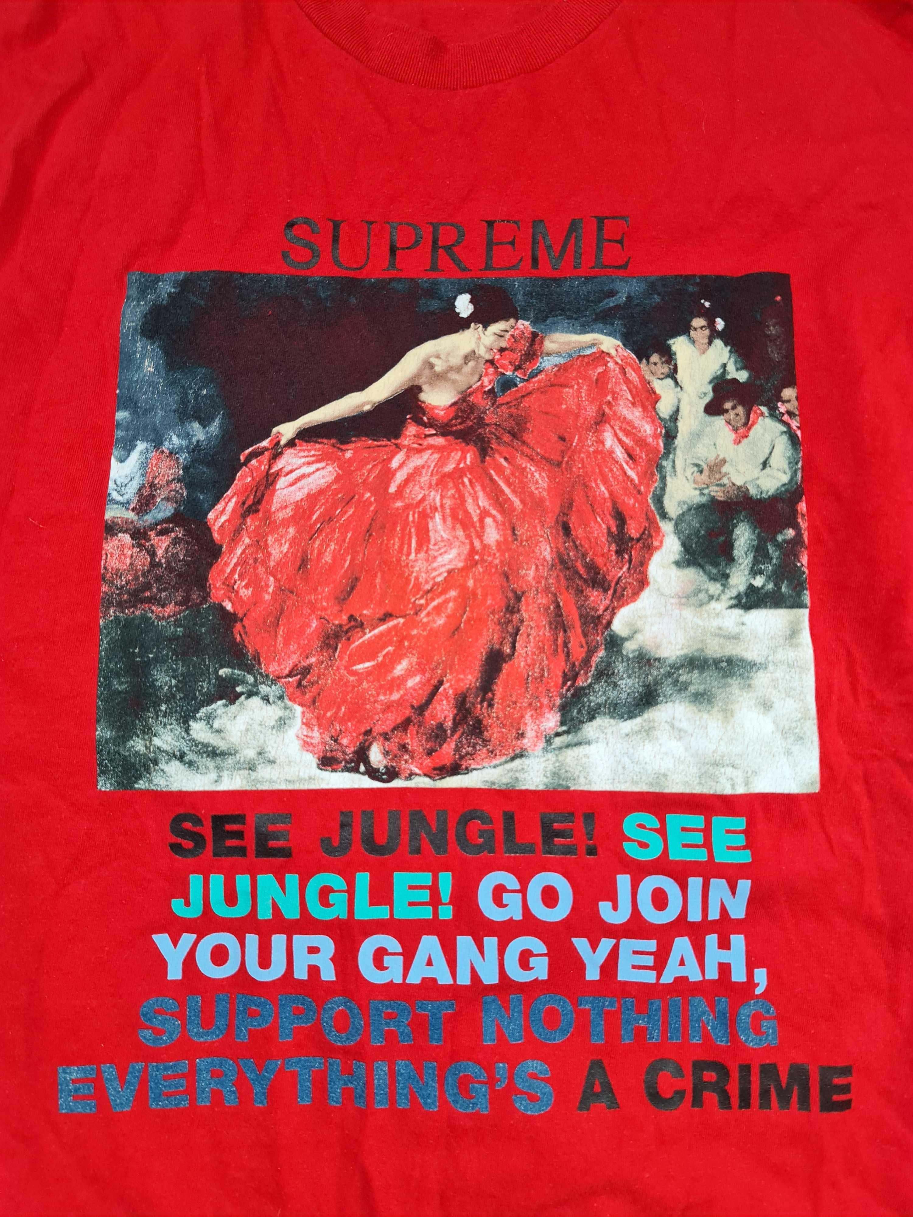 Koszulka T-shirt Supreme See Jungle Duże logo Rozmiar XL Oryginalna