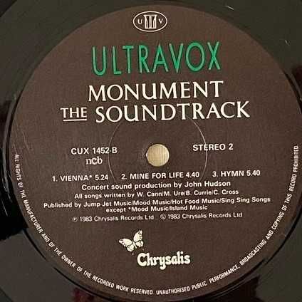 Ultravox – Monument The Soundtrack