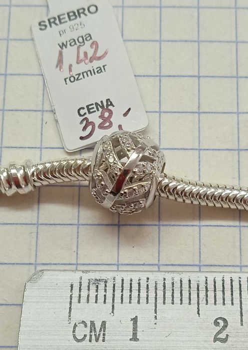 Charms Liść Paproci Srebro 925 NOWE