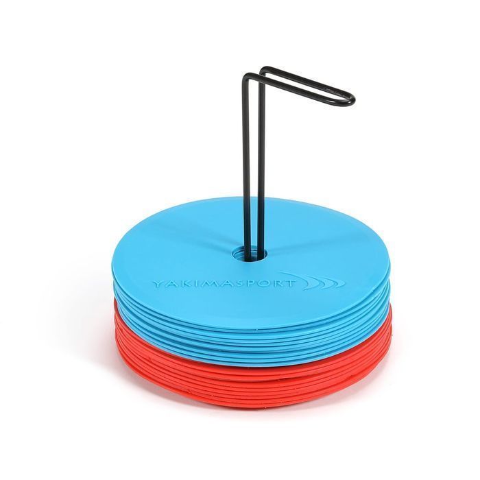 znaczniki pola płaskie  zestaw 20 szt. niebiesko-czerwone r.