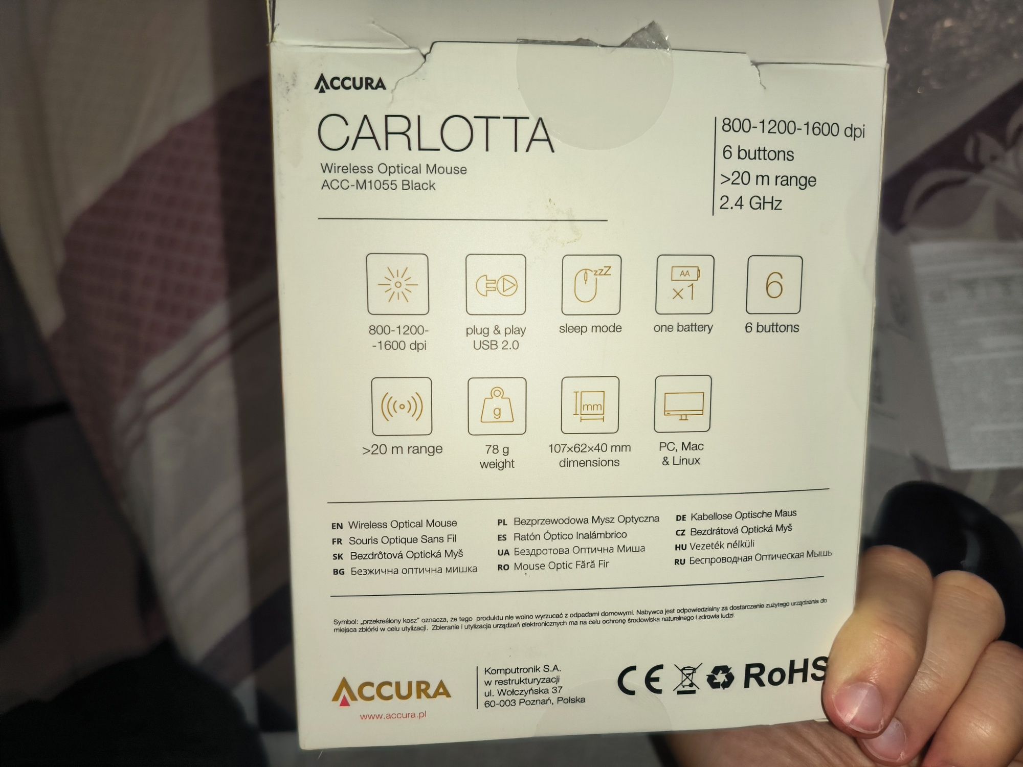 Беспроводная мышь Accura Carlotta ACC-M1055