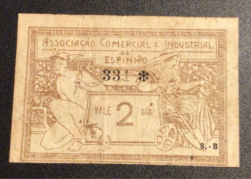 CÉDULA ESPINHO  -  2 CENTAVOS