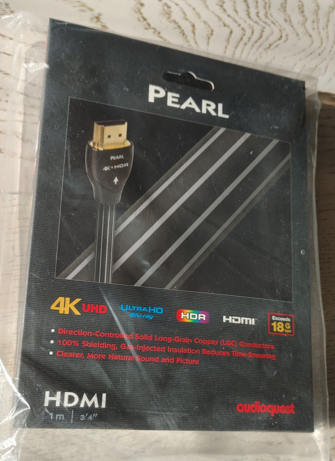 HDMI v.2.0 4K HDR 0.6м-1м Audioquest Pearl оригінал! кабель