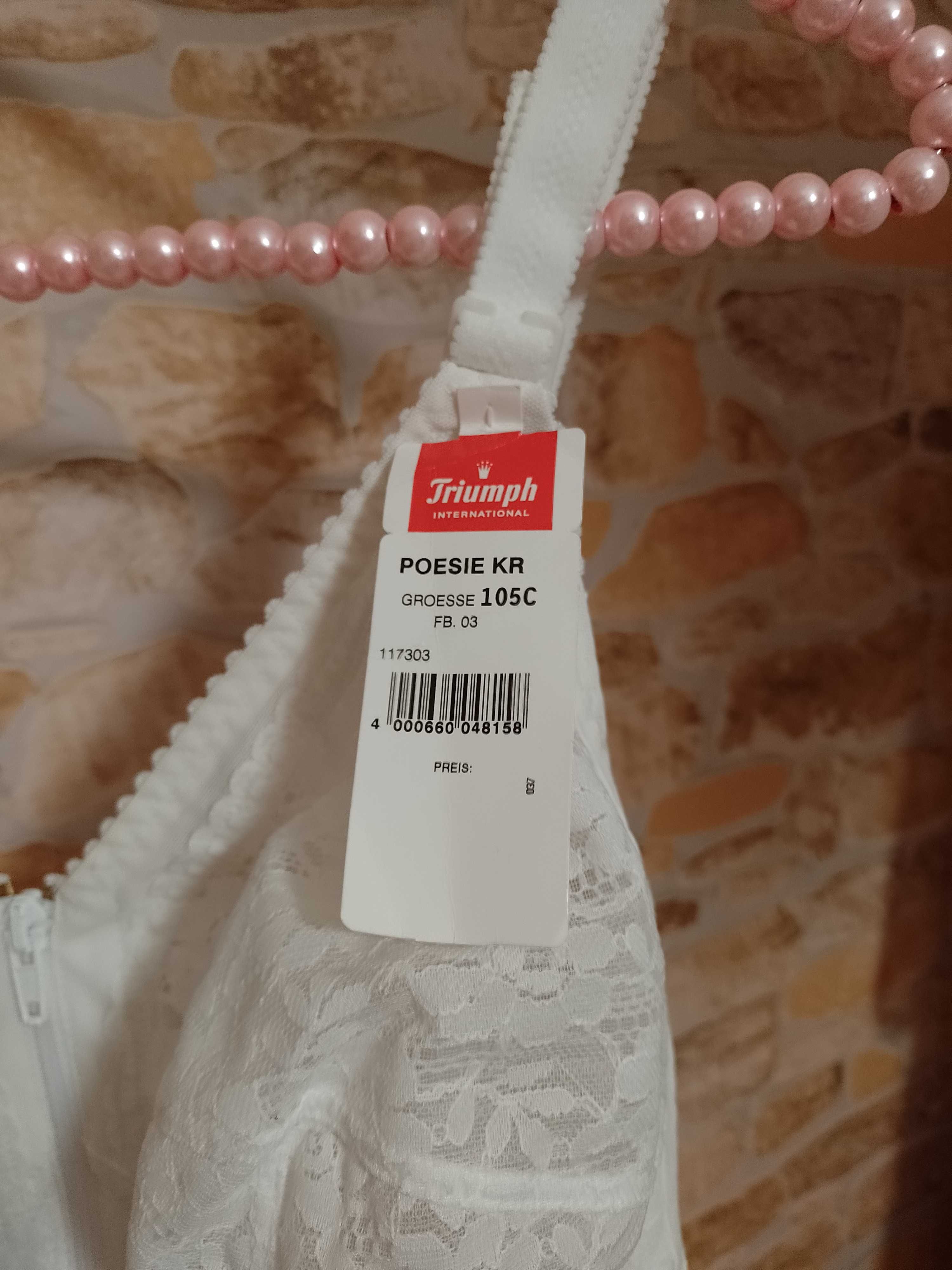 (105C) Triumph/ Biała halka modelująca do pończoch, NOWA