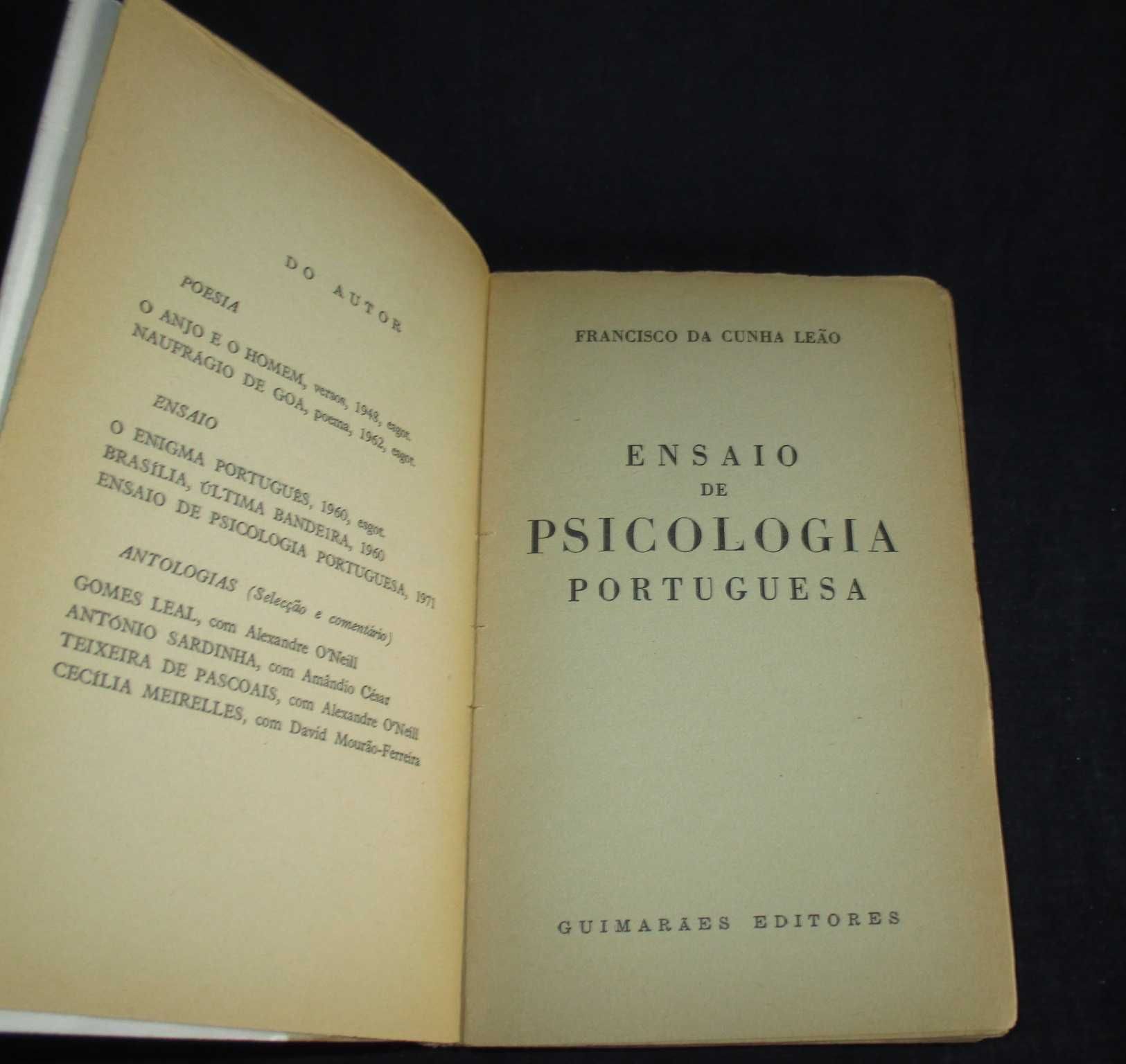 Livro Ensaio de Psicologia Portuguesa Cunha Leão
