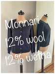 M l 38 40 monnari kardigan sweter czarny welna wool na guziki basic