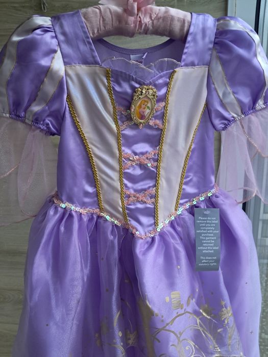 Карнавальное платье Рапунцель принцессы disney 5-6-7л