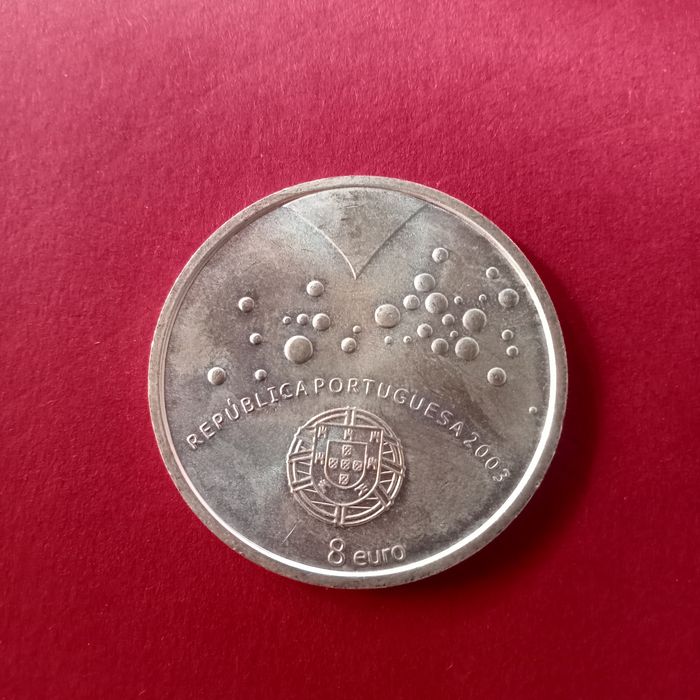 moeda prata 8.00 euros ( a paixao )