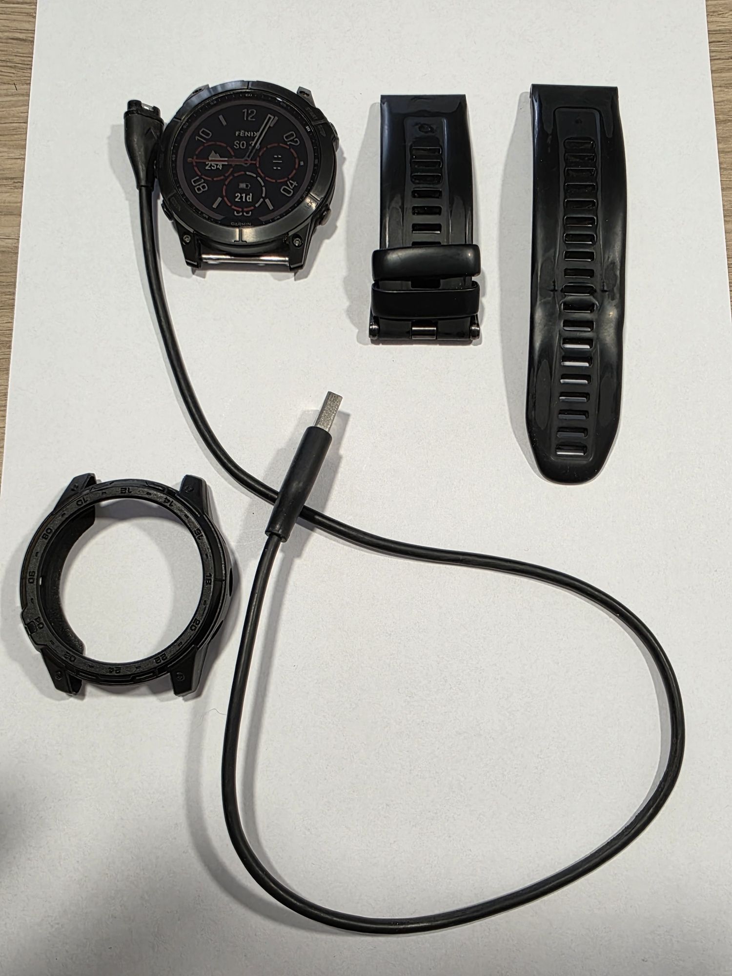 Garmin Fenix 7X Sapphire Solar Tytan w stanie idealnym