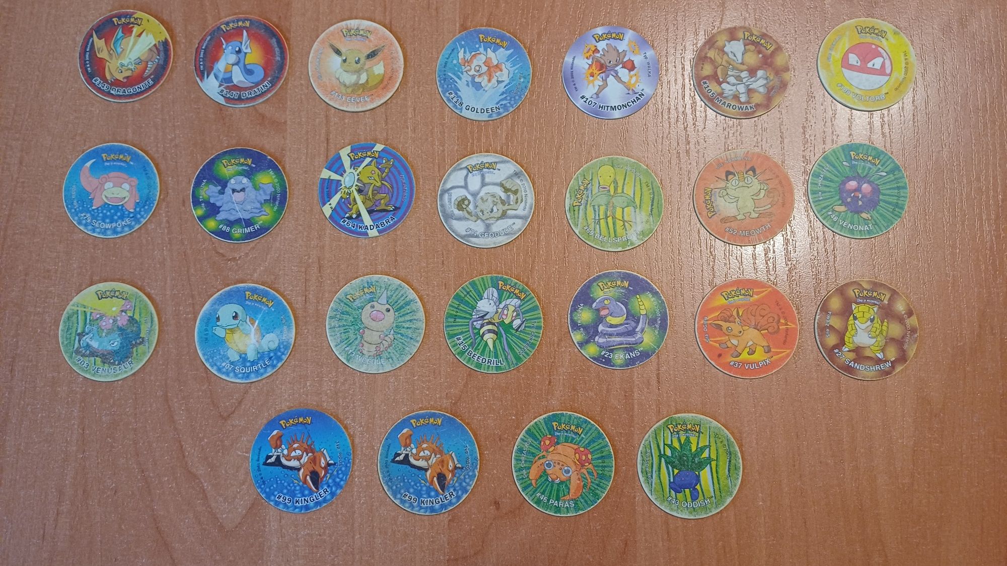 25 kapsli Pokemon Tazo (Seria 1)