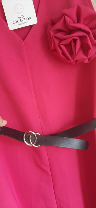 Śliczna sukienka fuksja do 104 biust nowa