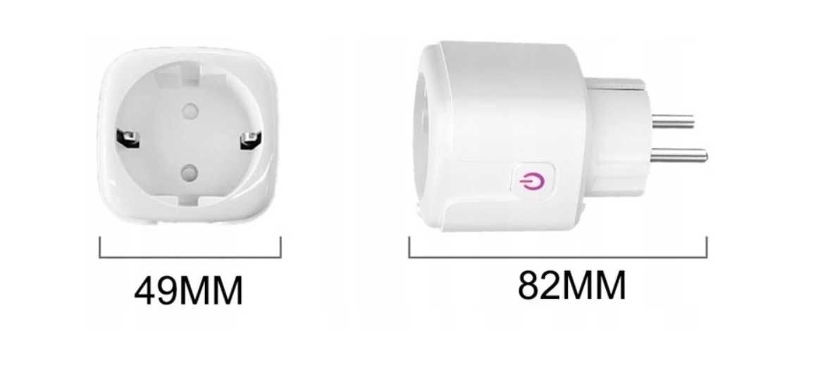 Inteligentne gniazdko elektryczne smart wifi tuya
