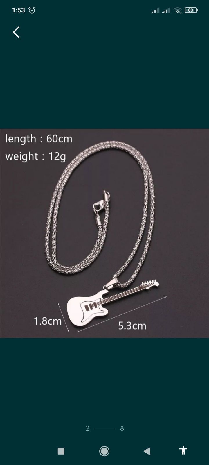 Wisiorek FENDER STRATOCASTER info w opisie