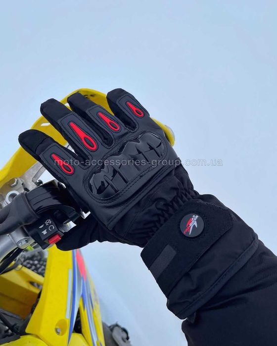 Мото рукавиці теплі Pro Biker з захистом (осінь, весна) Probiker