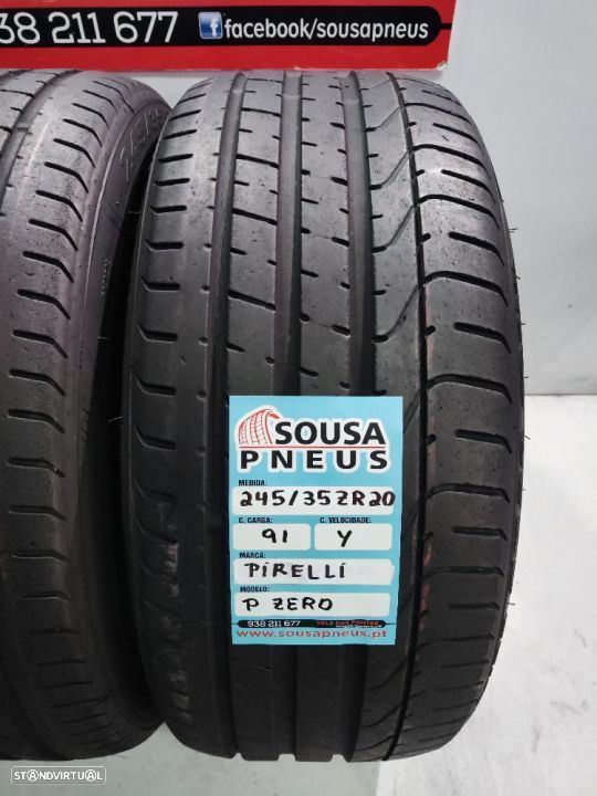 2 pneus semi novos 245-35r20 pirelli - oferta dos portes