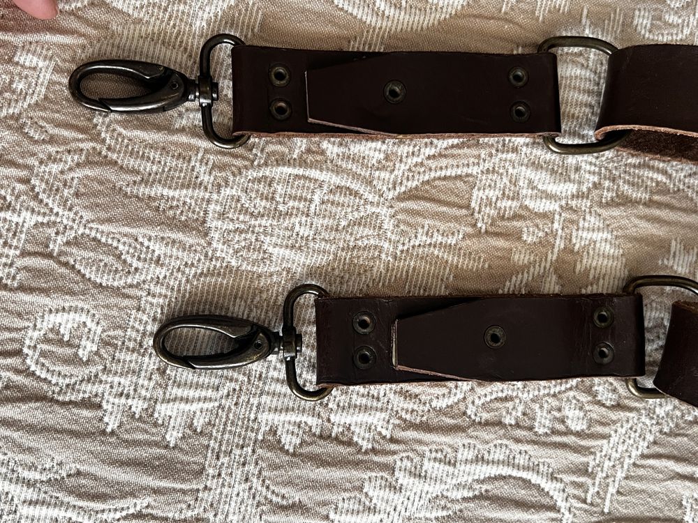 Strap dulpla em couro para duas maquinas fotograficas