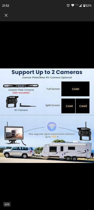 Kamera cofania z monitorem 7 cali