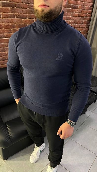 Тор.123!Чоловічий гольф Loro Piana S,M,2XL синій/чорний/беж/ Київ