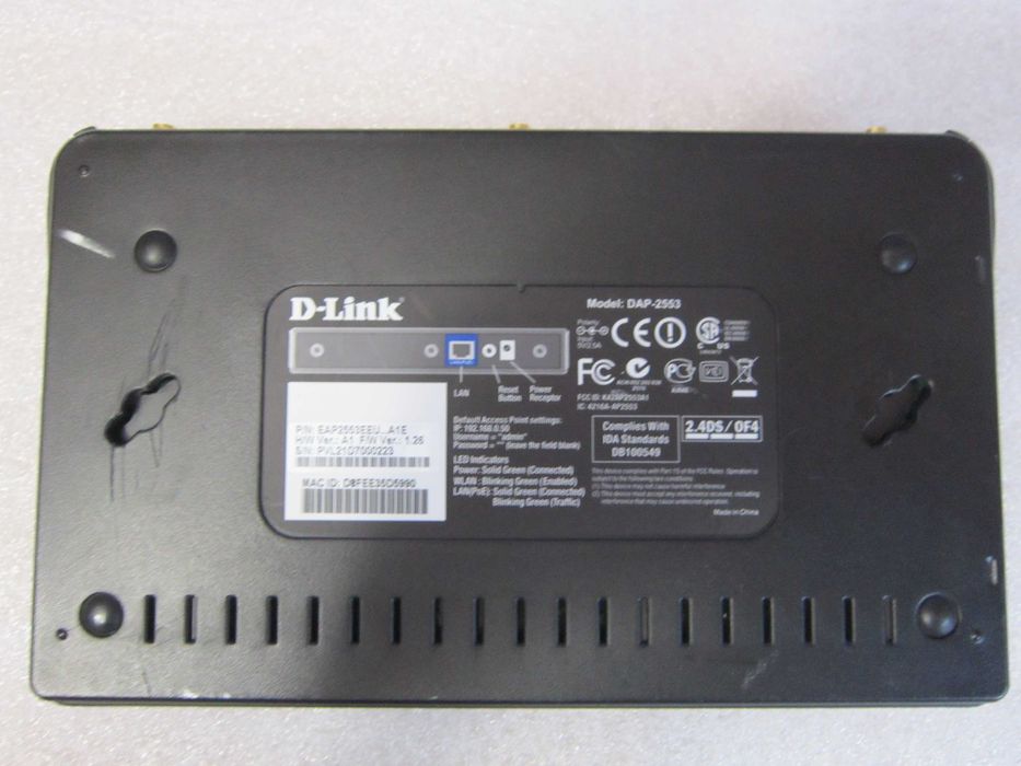 D-Link DAP-2553 Dwuzakresowy Access Point bez anten i zasilacza 5V