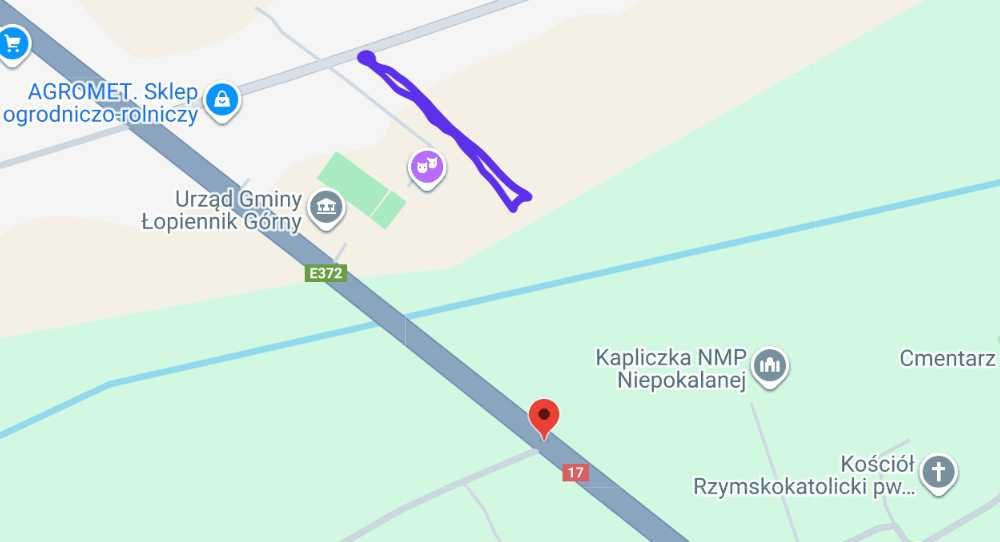 Działka 0.72Ha, Łopiennik Nadrzeczny, obok szkoły,