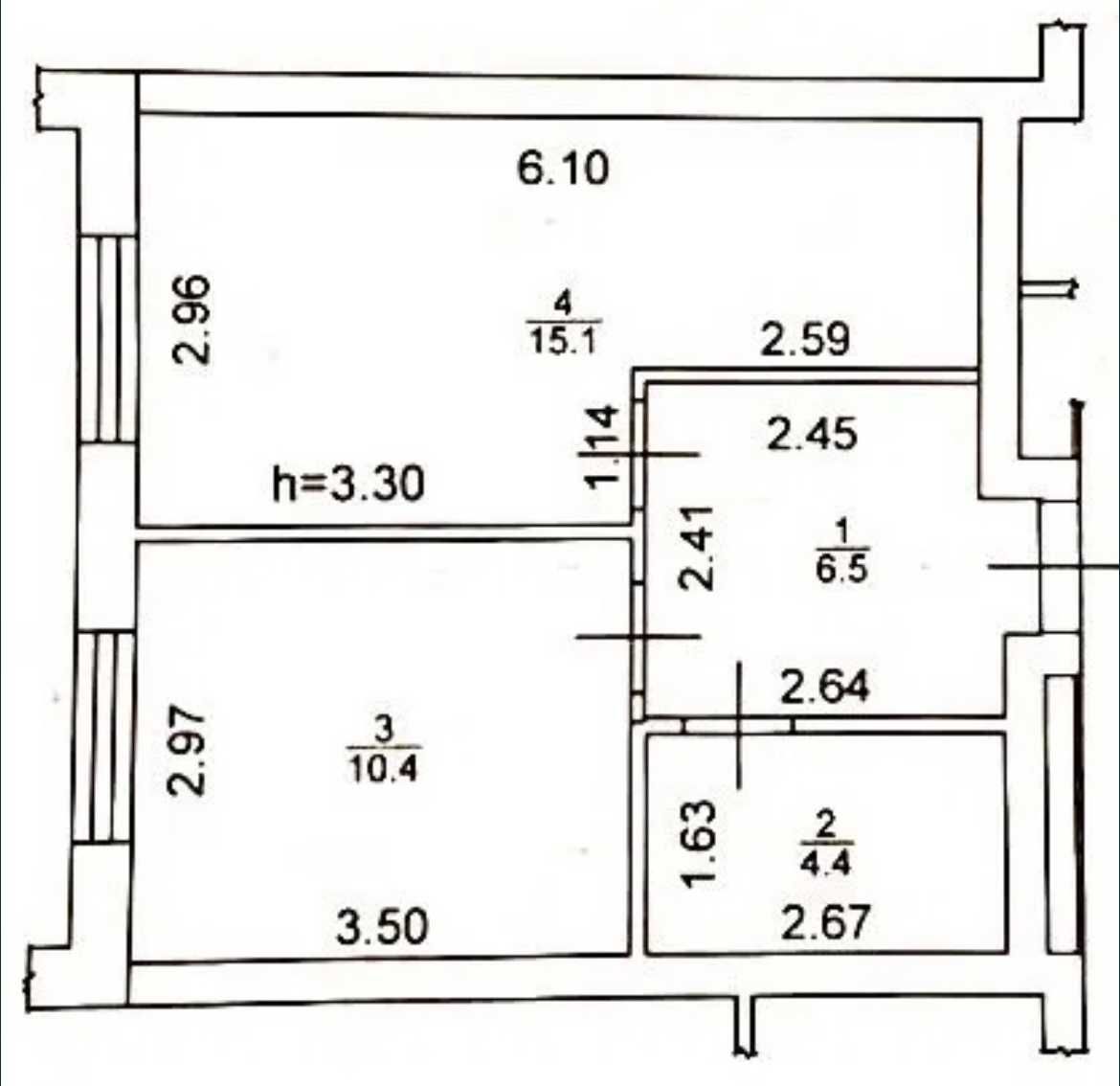 ЖК Центральний 2, 1-кім. з високими стелями 3,3м. Власник. Центр.