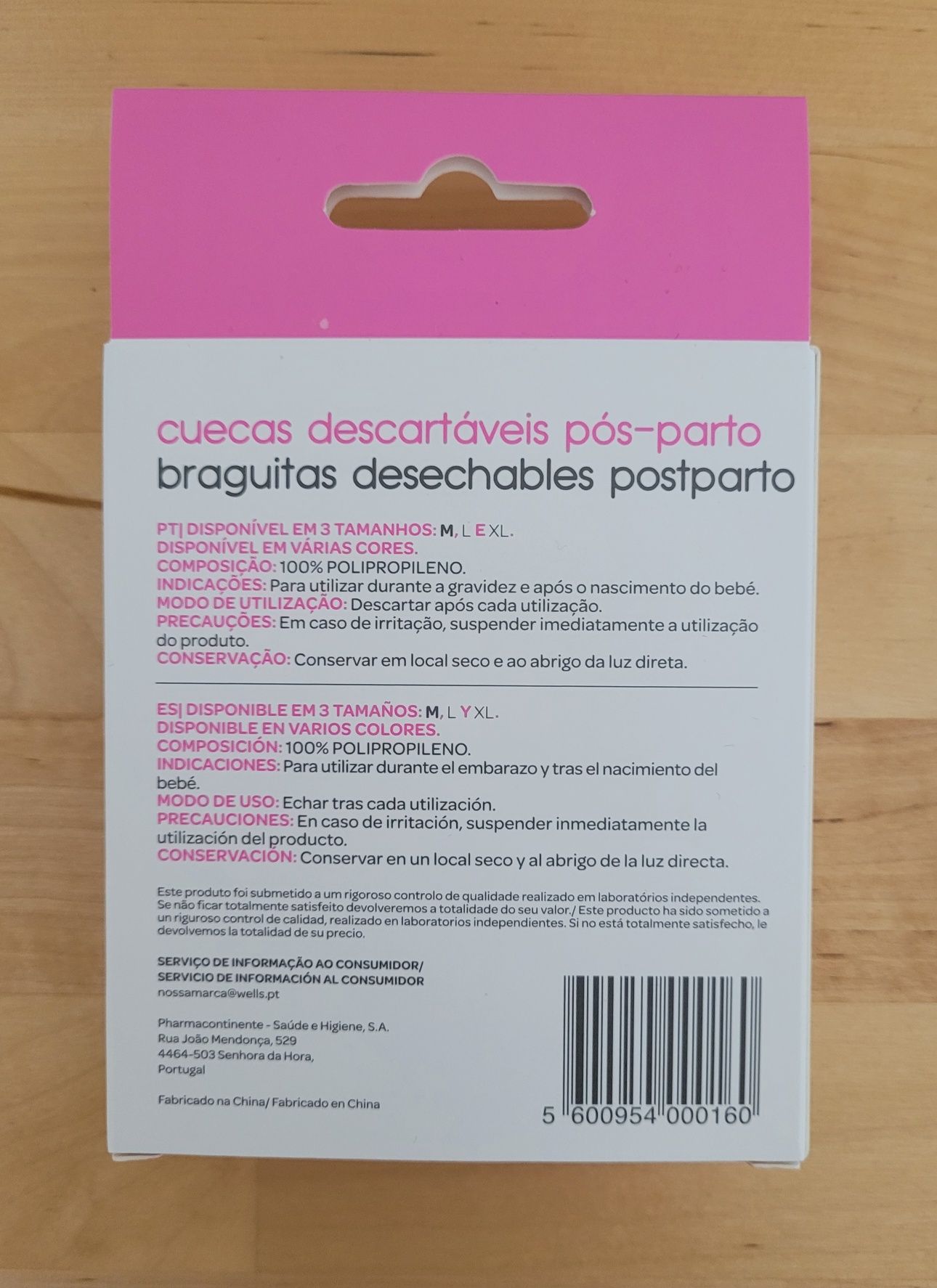 14 Cuecas descartáveis pós-parto Wells - tamanho M