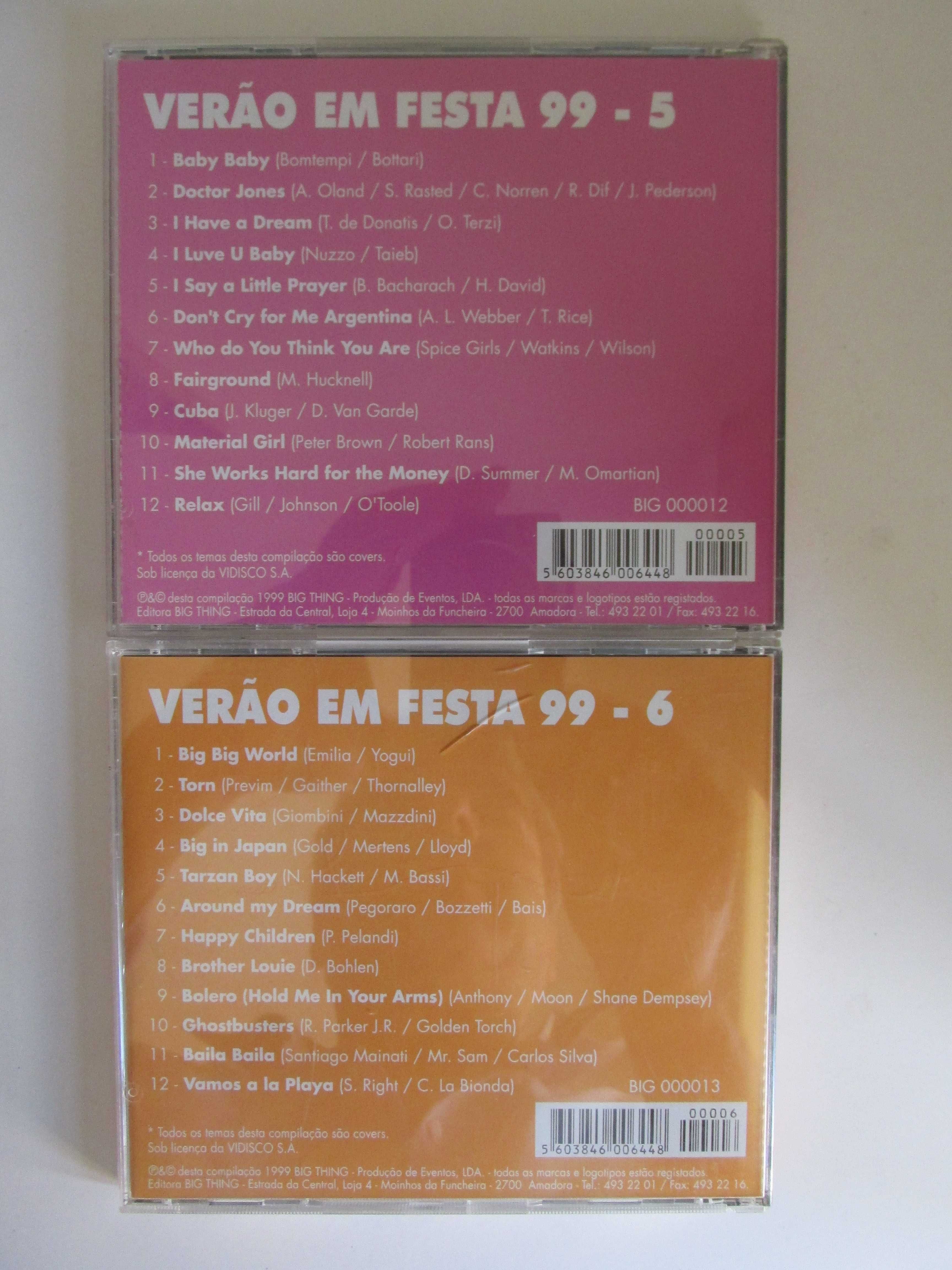 VERÃO Em Festa, uma coleção de 9 CDs, com alguns ainda selados