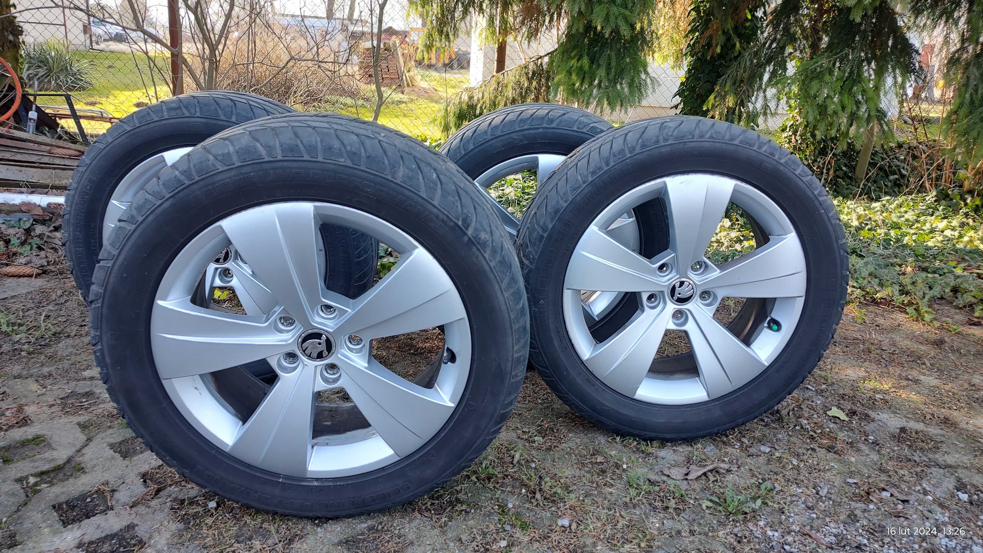 Koła z oponami felgi Skoda TRITON 215/55R17 6.5J ET41 5x112