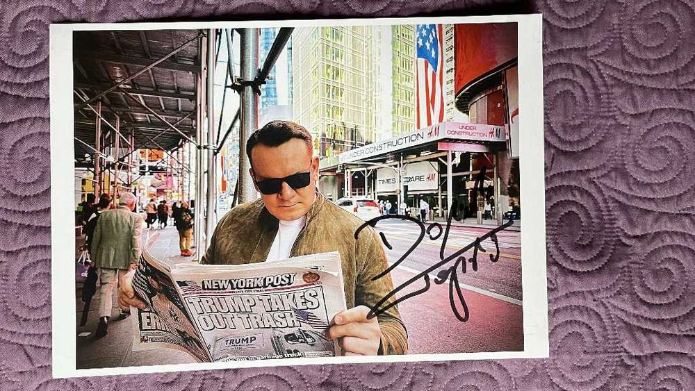 Poseł Dominik Tarczyński autograf plakat zdjęcie PiS