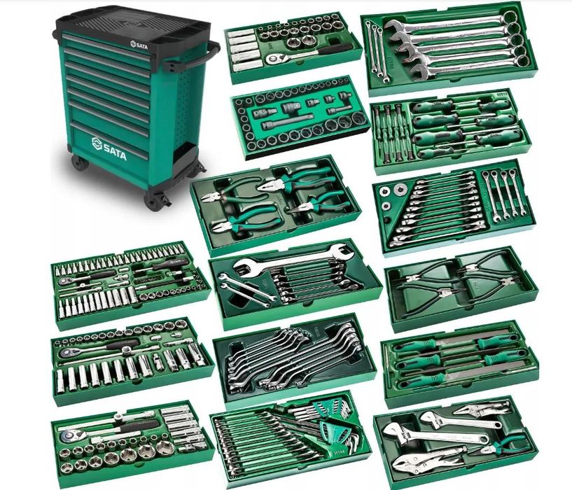 Wózek Warsztatowy Szafka Narzędziowa 7 Szuflad 299el. SATA PPO ST09928G