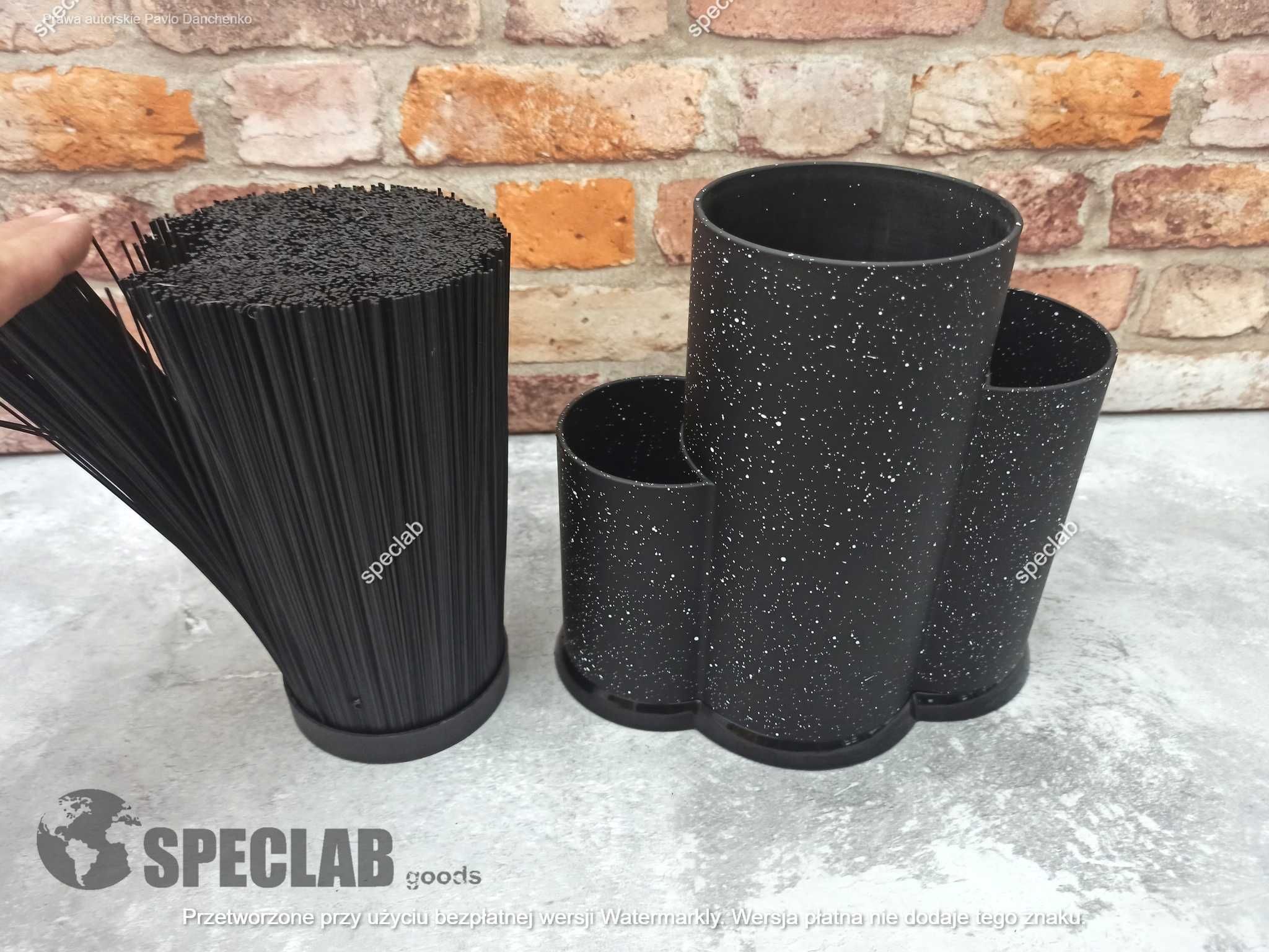 Stojak na noże blok POTRÓJNY Pojemnik do NOŻY(BLACK)