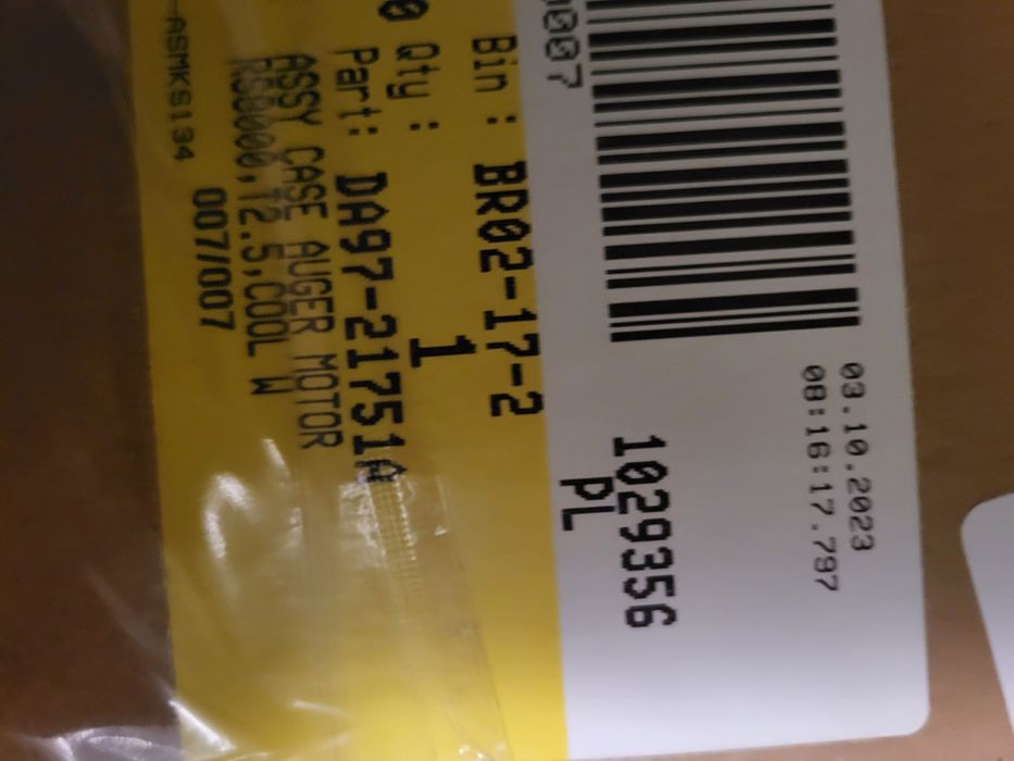 Assy Auger Motor DA97-217.51A części lodówki Samsung