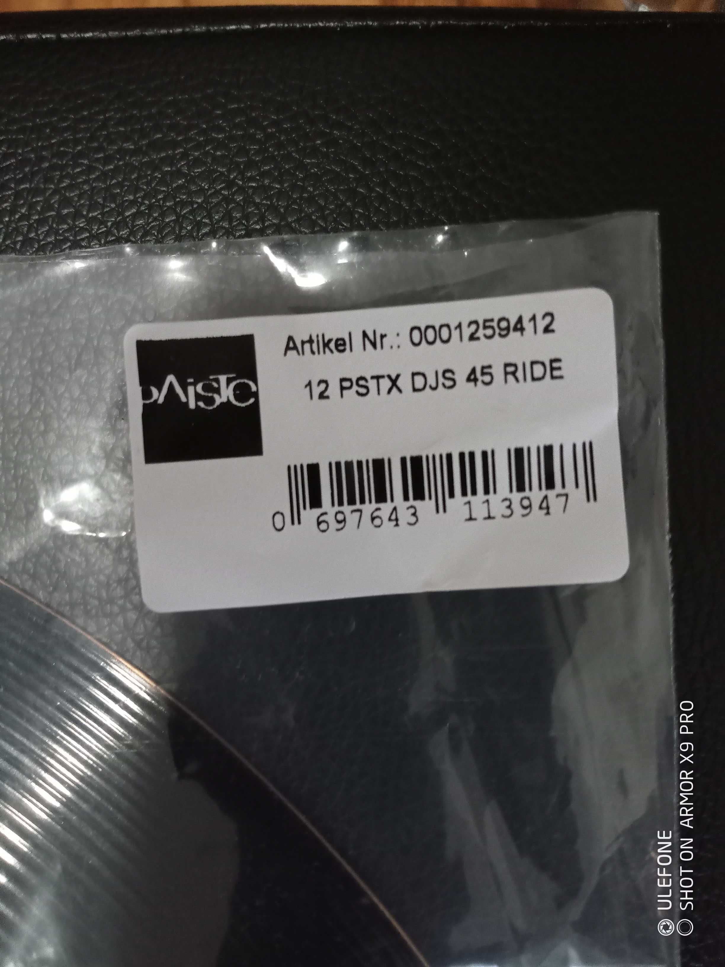 Prato Paiste PSTX 12" DJs 45 Ride Novo