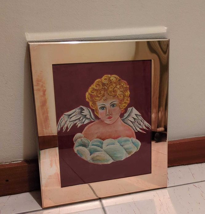 Quadro Anjo da Guarda com Moldura (Anos 60)